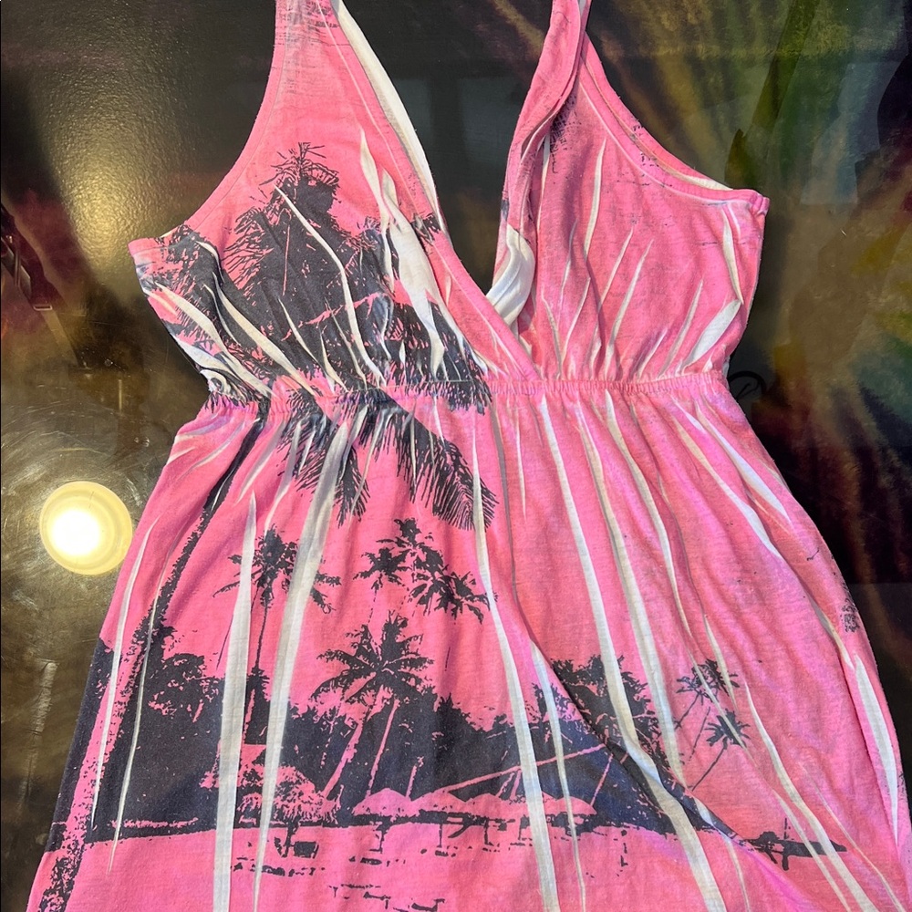 Tropical Vibes Pink Tank Top